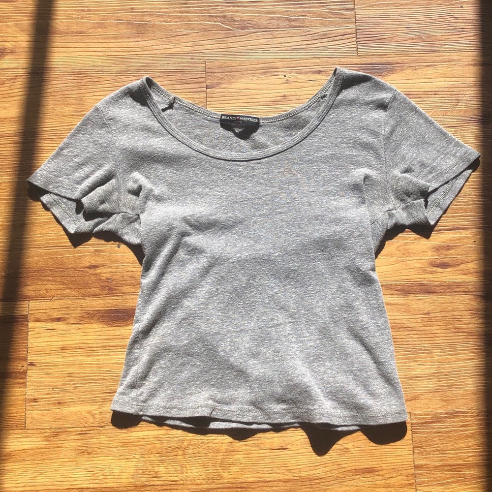 Brandy Melville Gray Crop Top